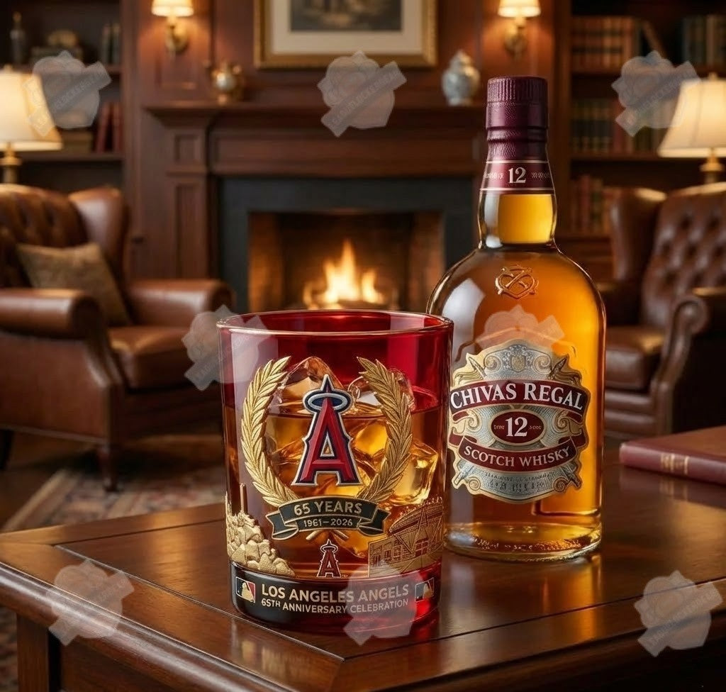 Los Angeles Angels 65th Anniversary Celebration Whiskey Glass