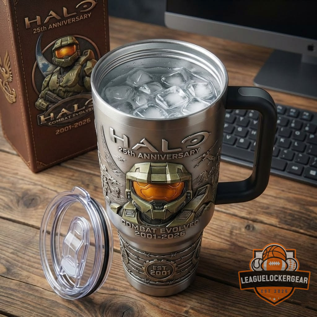 Halo 25th Anniversary Combat Evolved 2001-2026 Tumbler With Handle