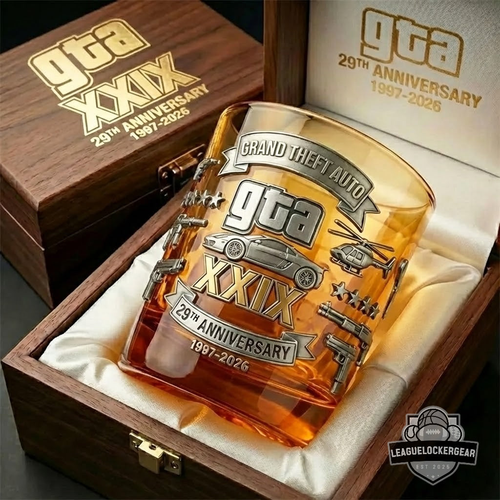 Grand Theft Auto 29th Anniversary 1997-2026 Whiskey Glass
