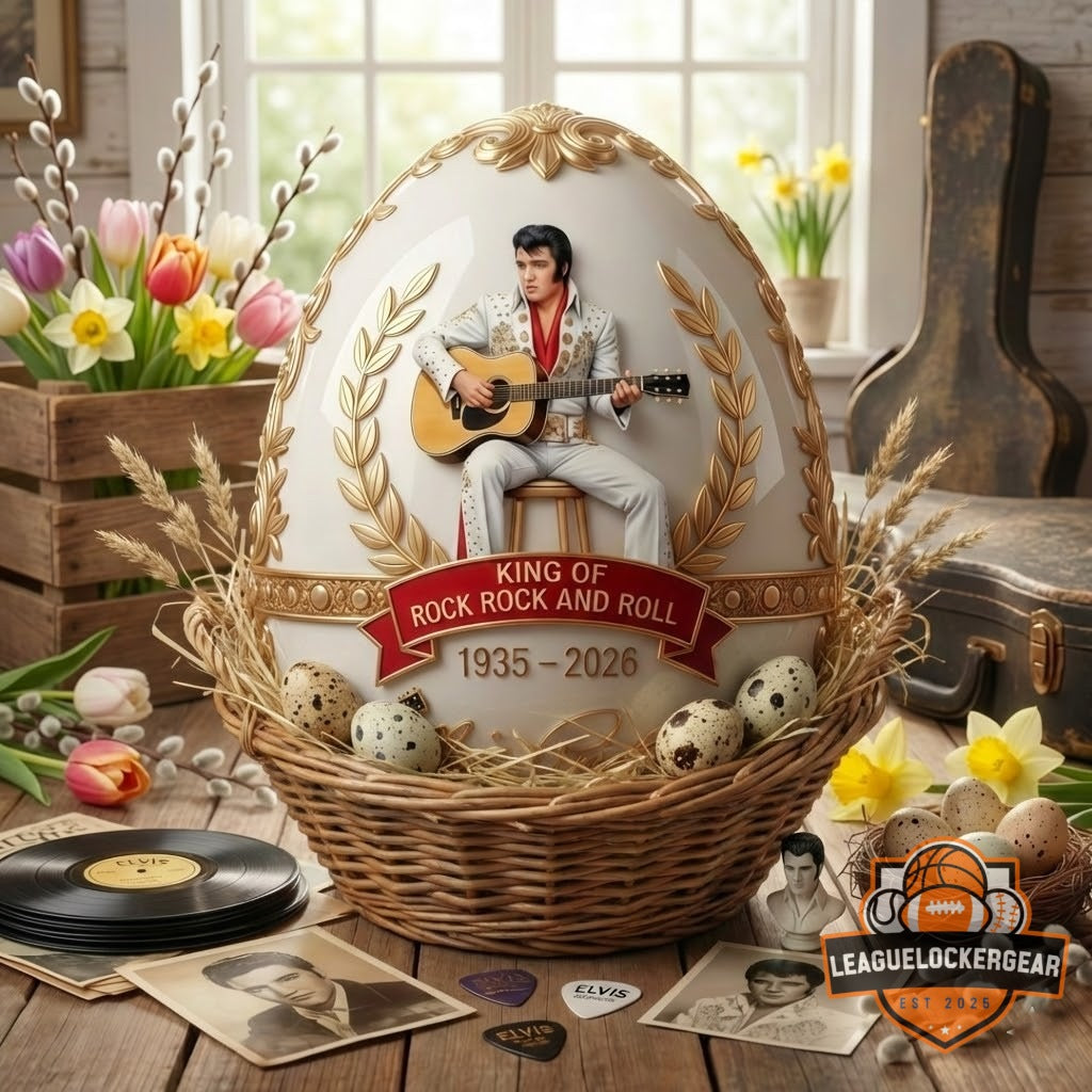 Elvis Presley King of Rock Rock and Roll 1935-2026 Commemorative Egg