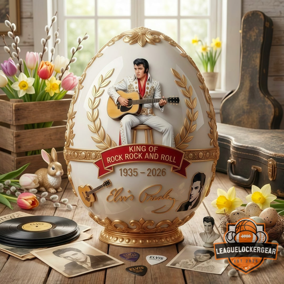 Elvis Presley King of Rock Rock and Roll 1935-2026 Commemorative Egg