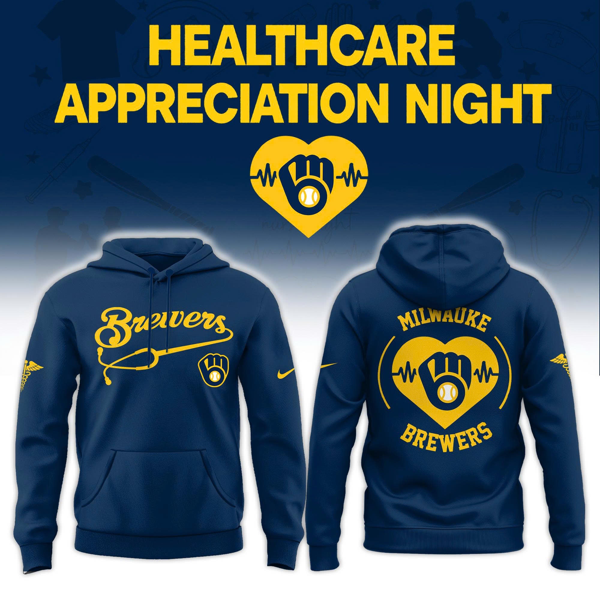 Milwaukee Brewers Healthcare Appreciation Night Hoodie
