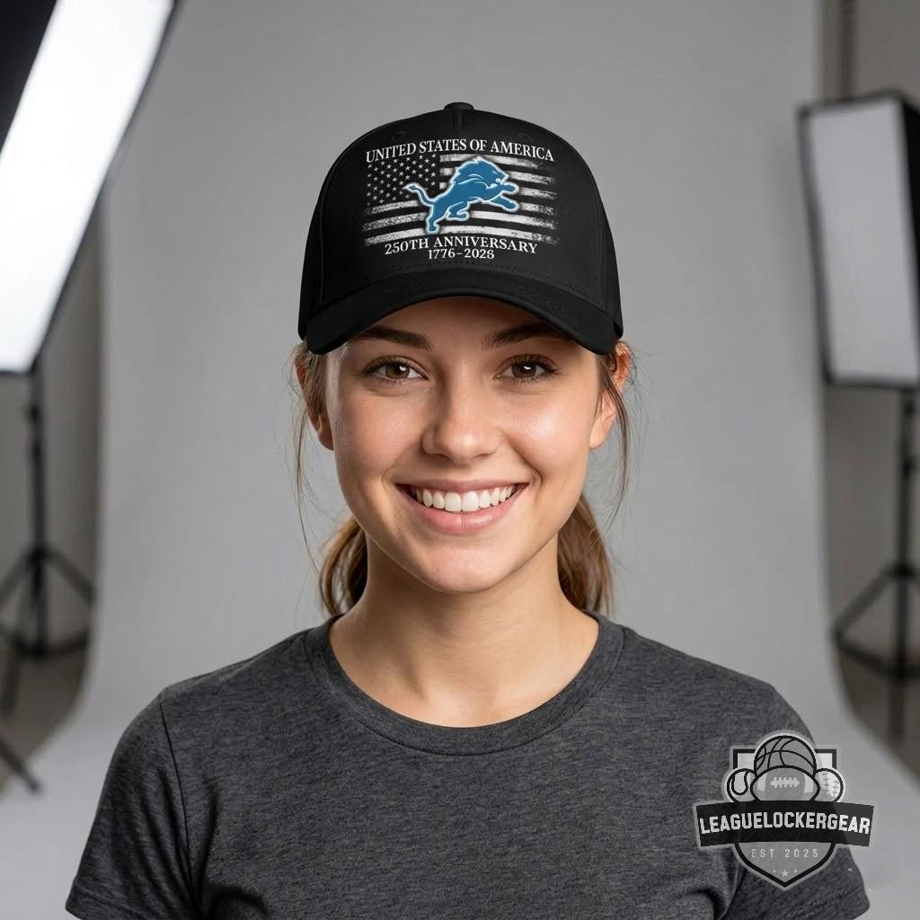 Detroit Lions United States Of America 250th Anniversary Cap