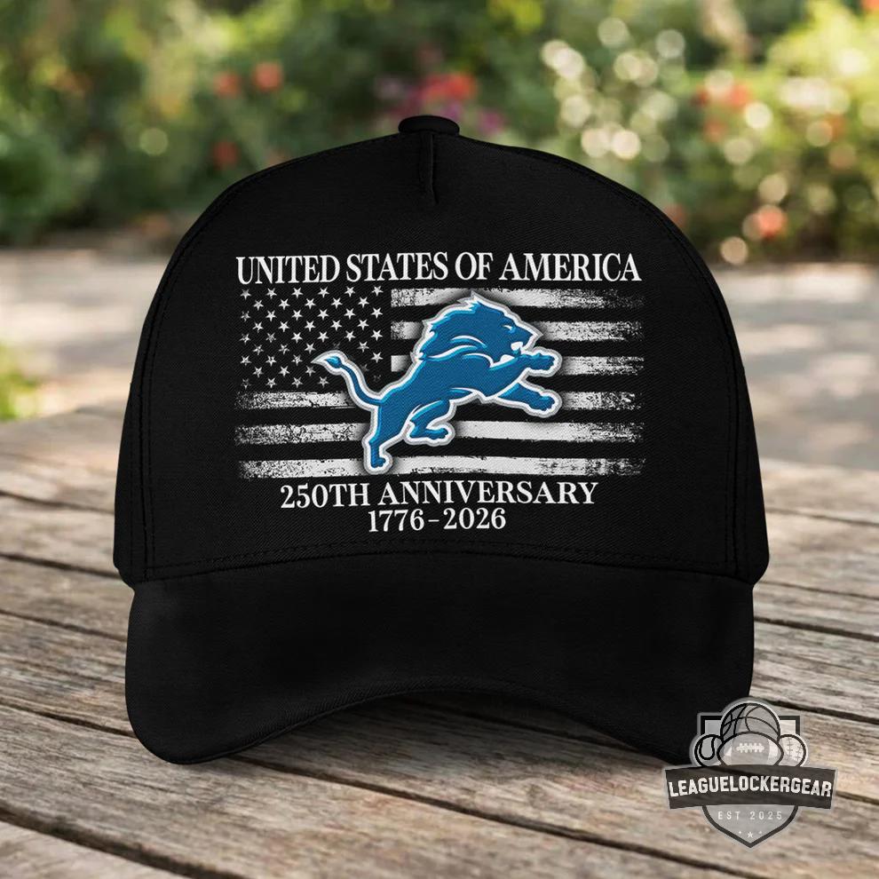 Detroit Lions United States Of America 250th Anniversary Cap