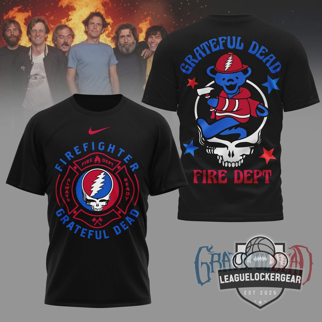 Grateful Dead Firefighter Fire Dept T-Shirt