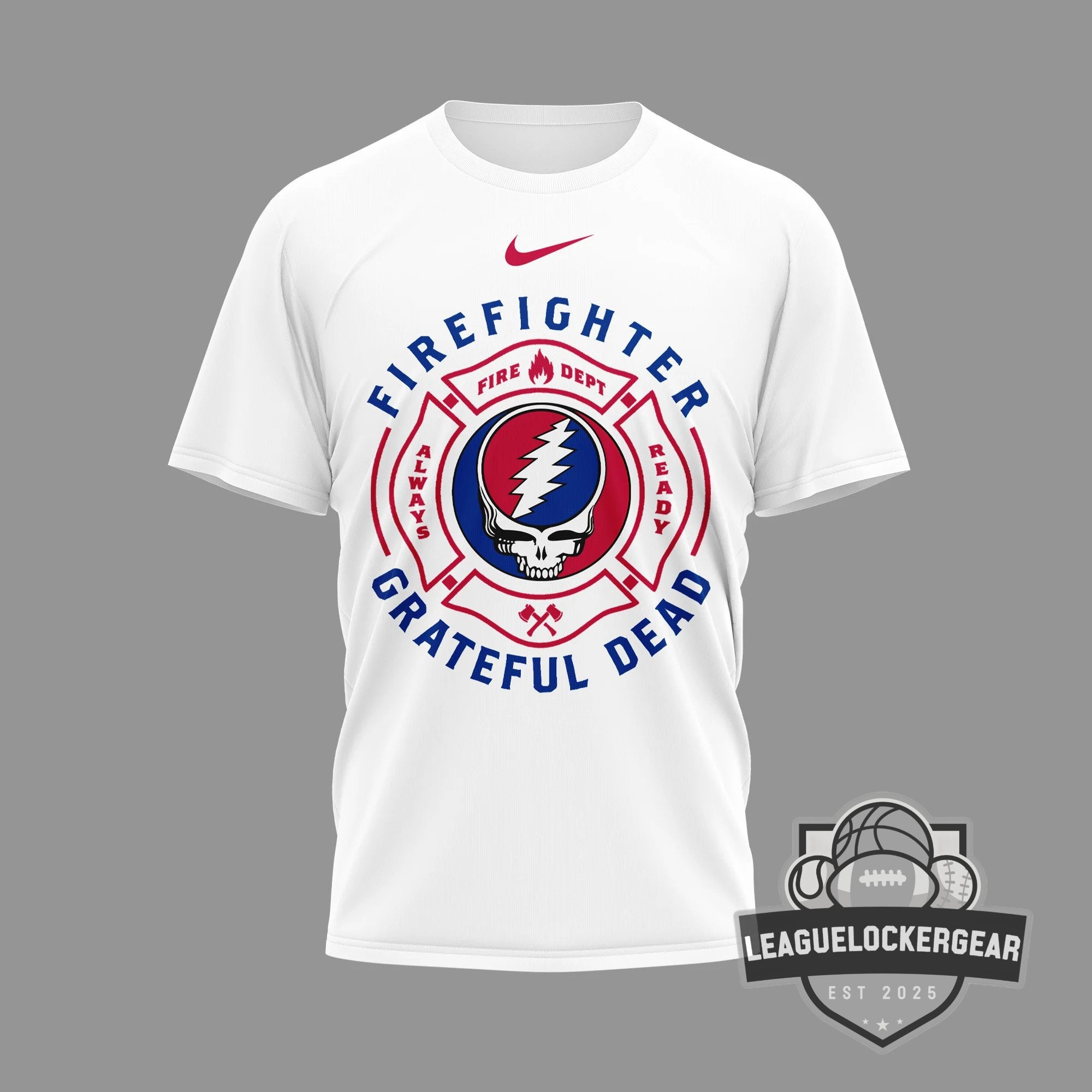 Grateful Dead Firefighter Fire Dept T-Shirt