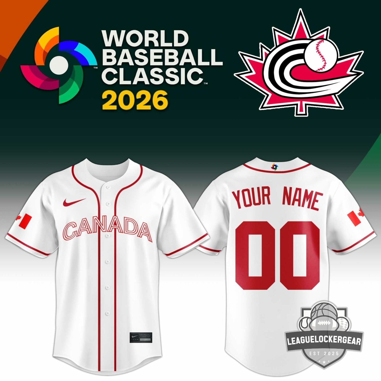 Canada World Baseball Classic 2026 Baseball Jersey