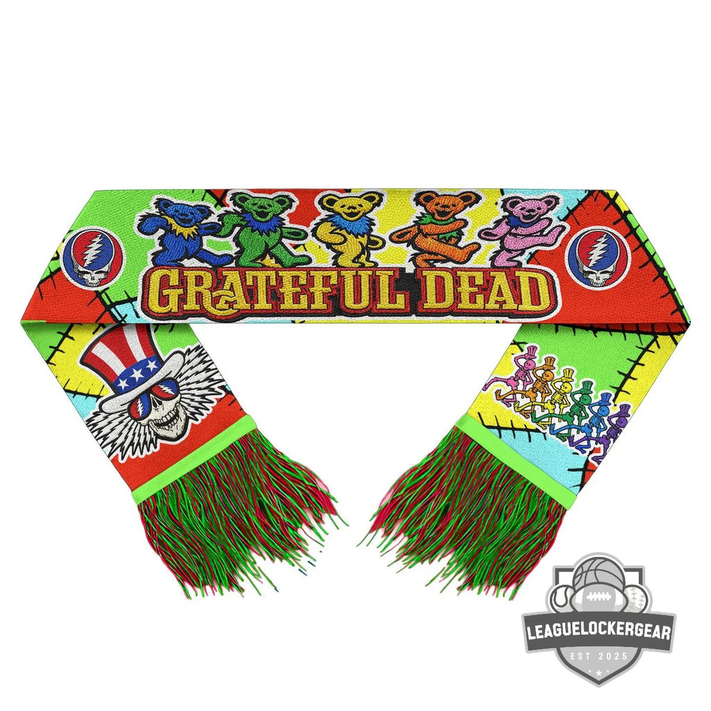 Grateful Dead Dancing Bears Steal Your Face Scarf