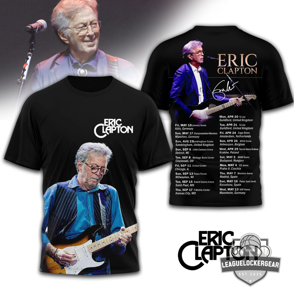 Eric Clapton Tour 2026 With Signature T-Shirt
