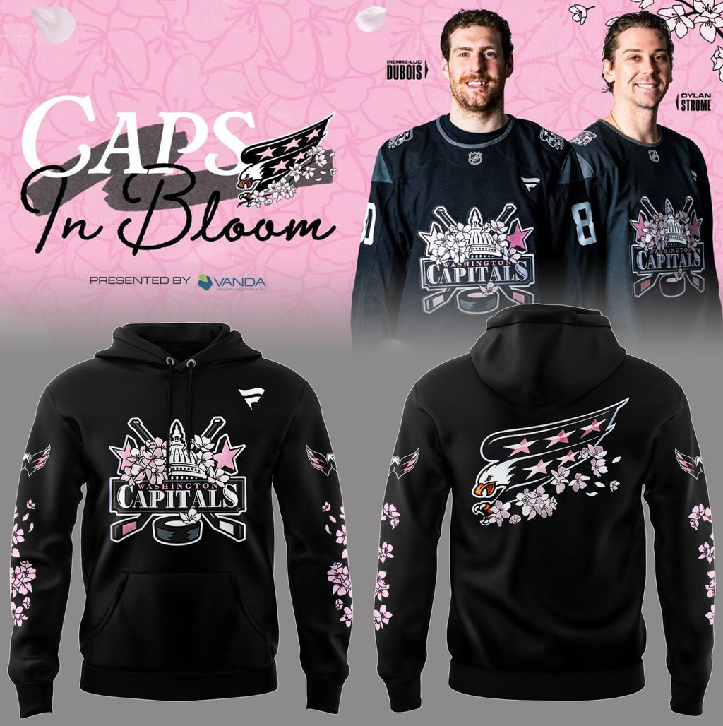 Washington Capitals Caps In Bloom Cherry Blossom Hoodie