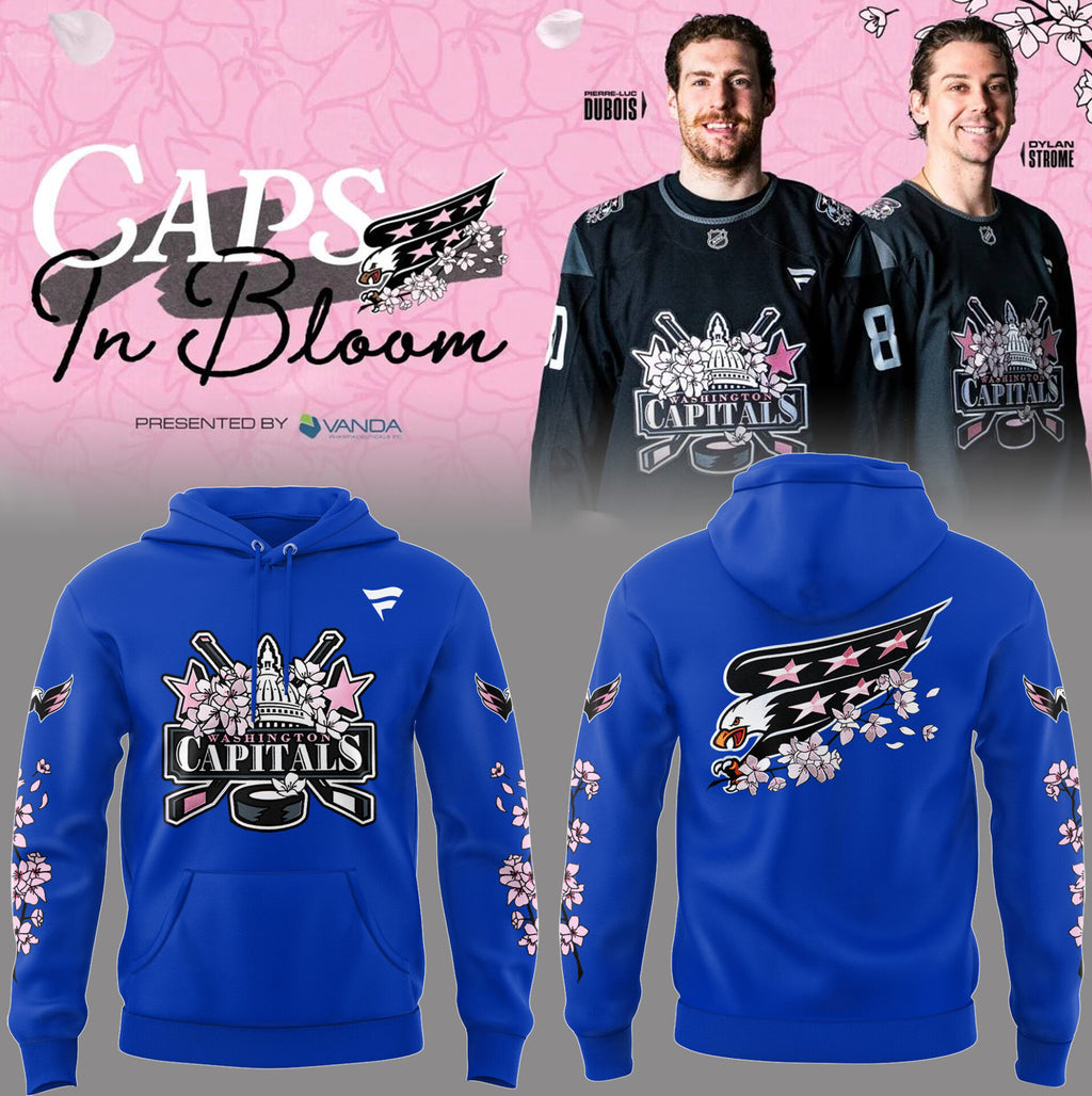 Washington Capitals Caps In Bloom Cherry Blossom Hoodie