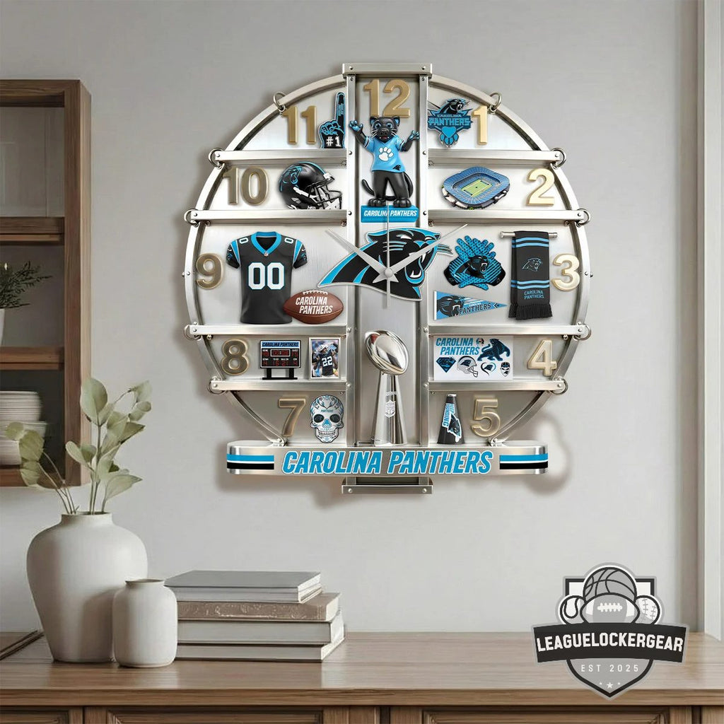 Carolina Panthers 3D Visual Effect Acrylic Wall Clock