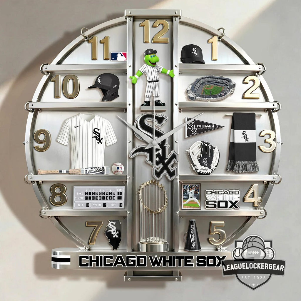 Chicago White Sox 3D Visual Effect Acrylic Wall Clock