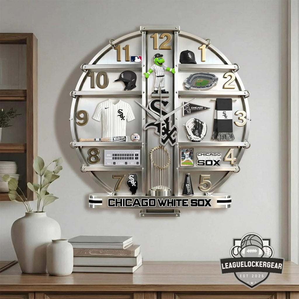 Chicago White Sox 3D Visual Effect Acrylic Wall Clock