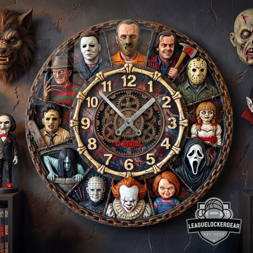 Horror Movie Personalized Name Wall Clock