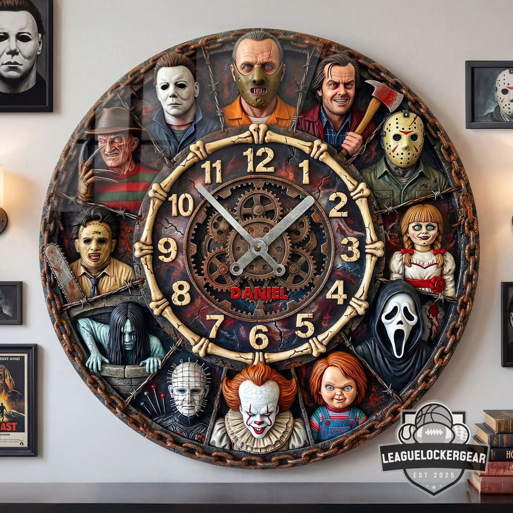 Horror Movie Personalized Name Wall Clock