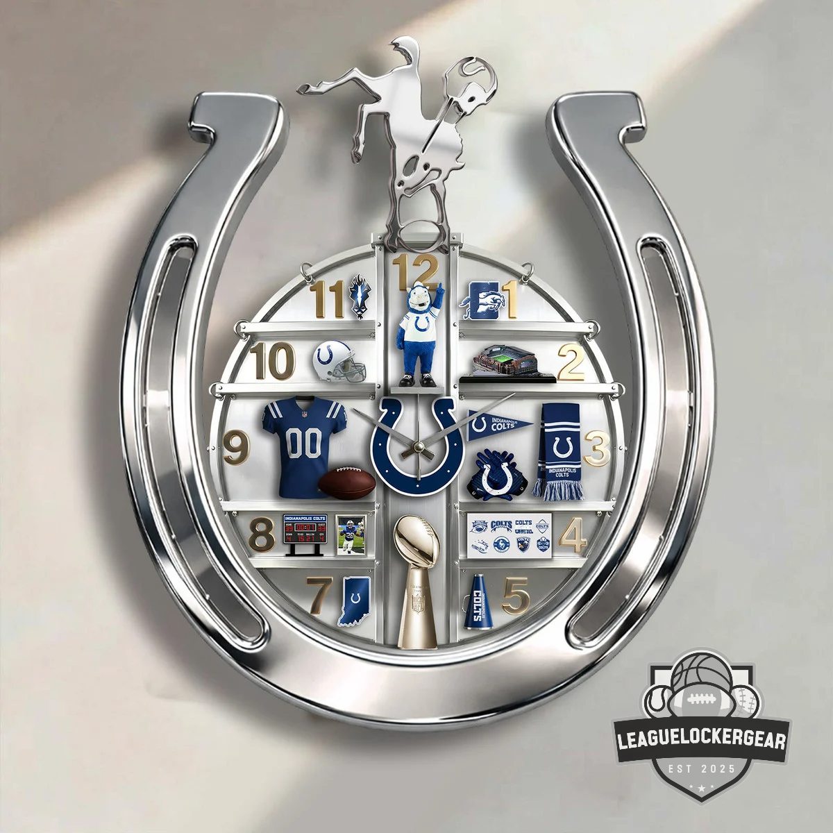 Indianapolis Colts Decorative 3D Visual Effect Acrylic Wall Clock