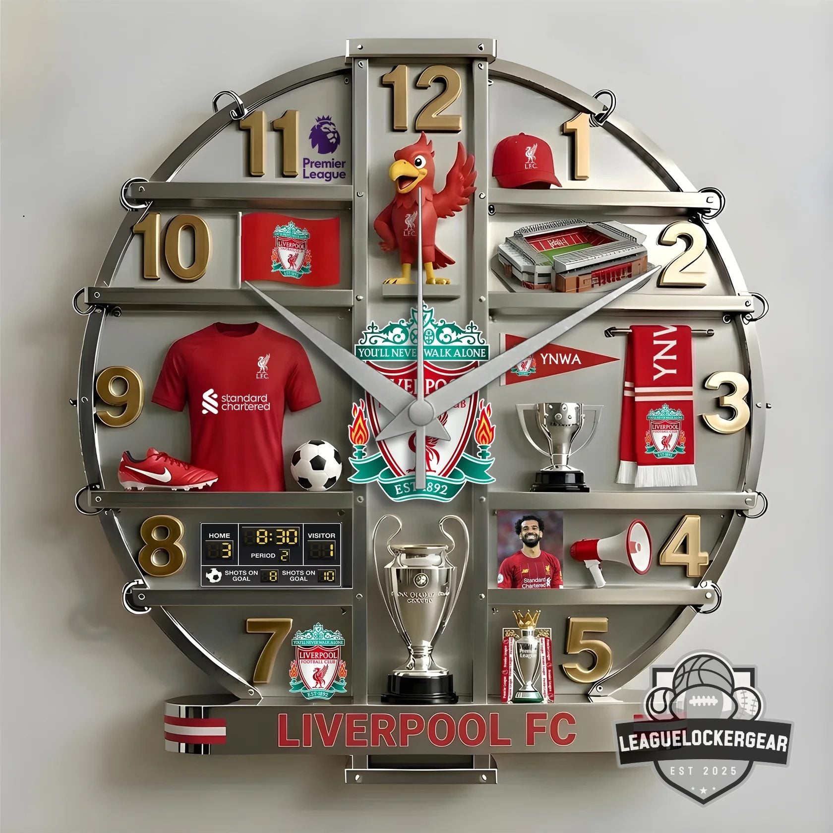 Liverpool FC 3D Visual Effect Acrylic Wall Clock