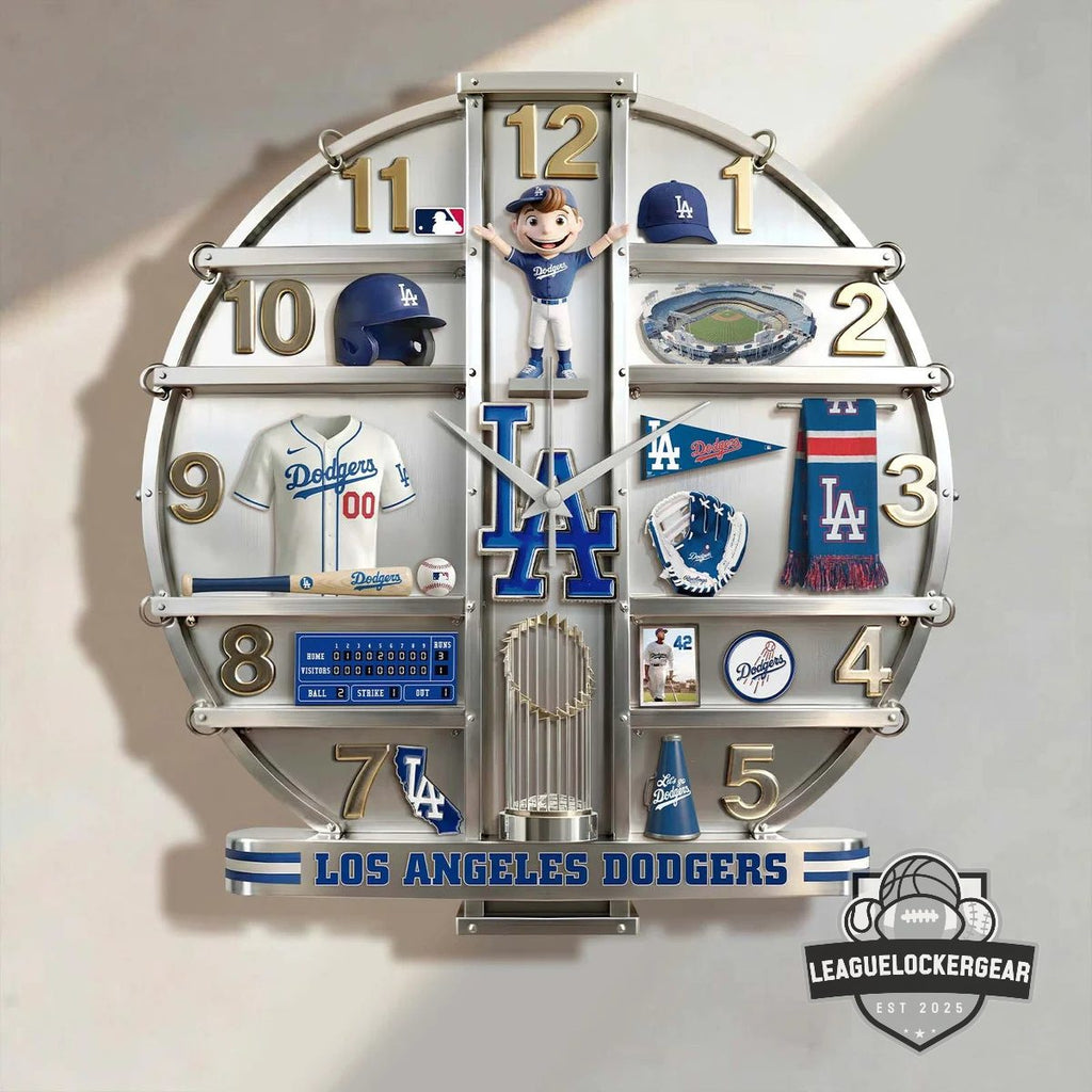 Los Angeles Dodgers 3D Visual Effect Acrylic Wall Clock