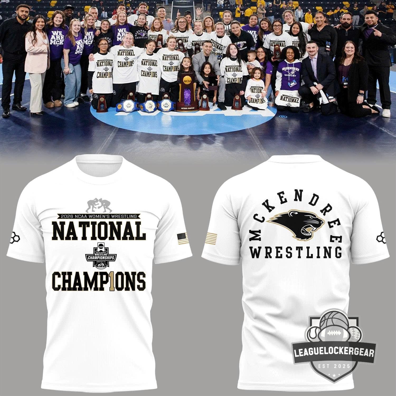 McKendree Bearcats Wrestling 2026 NCAA Women’s National Champions T-Shirt