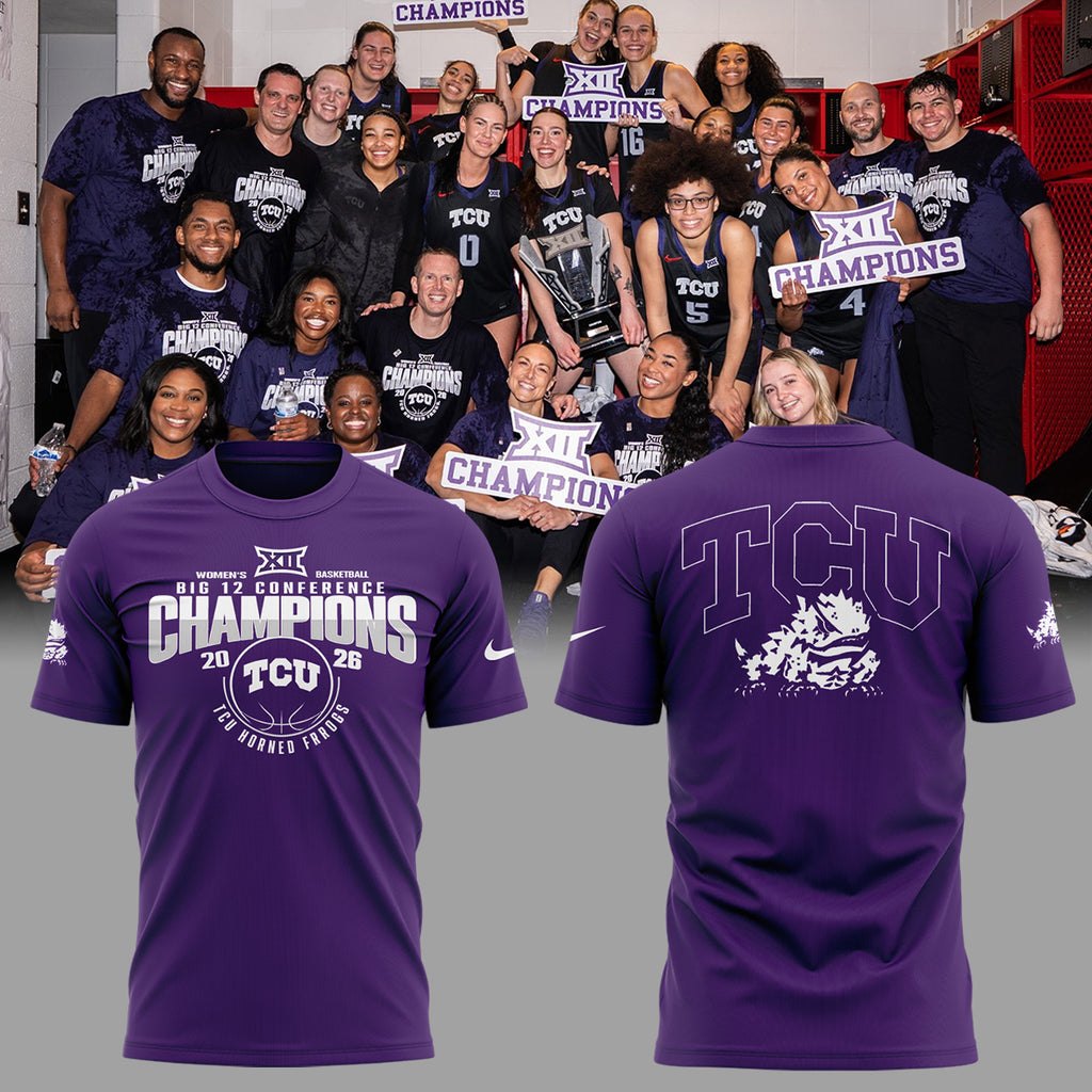 TCU Horned Frogs Women’s Basketball Big 12 Conference Champions 2026 T-Shirt