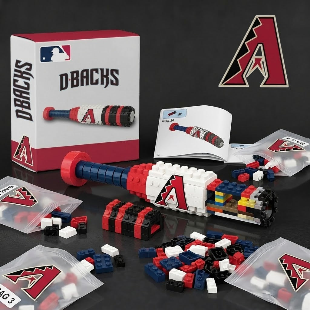 Arizona Diamondbacks Baseball Bat Building Block Set
