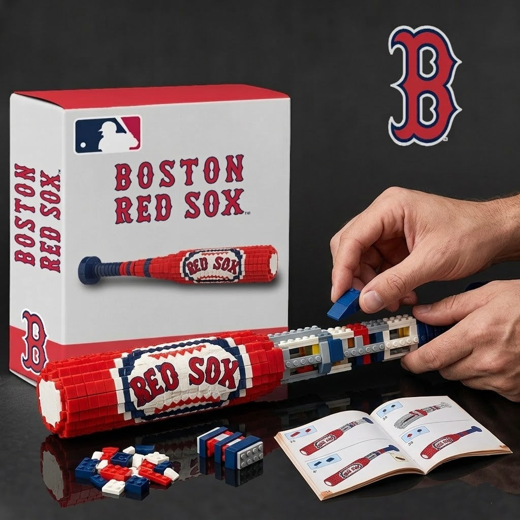 Boston Red Sox Baseball Bat Building Blocks Set