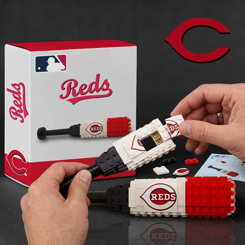 Cincinnati Reds Baseball Bat Building Blocks Set