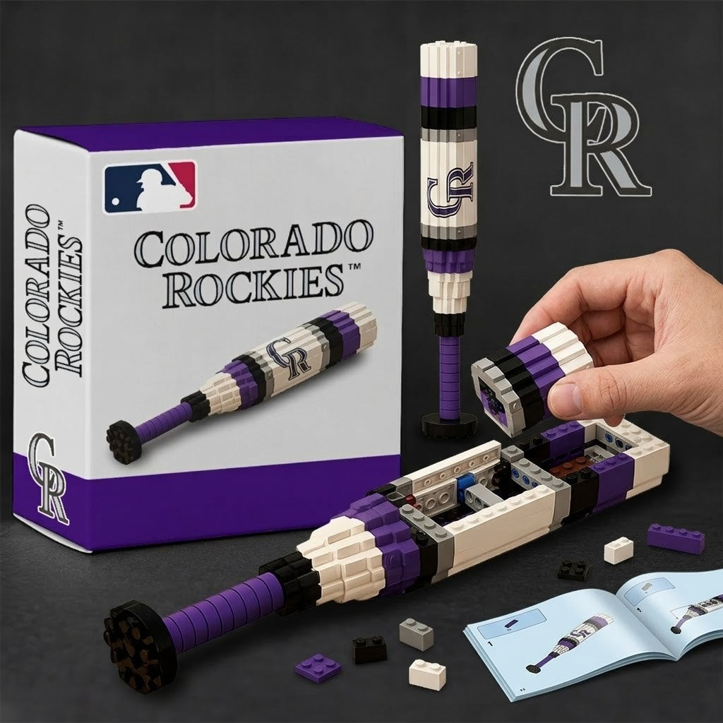 Colorado Rockies Baseball Bat Building Blocks Set