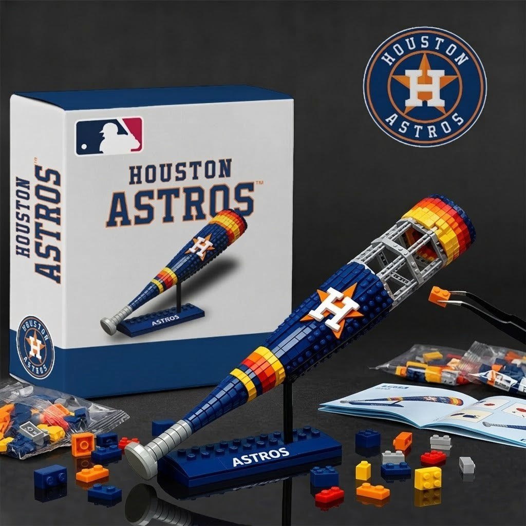 Houston Astros Baseball Bat Building Block Set