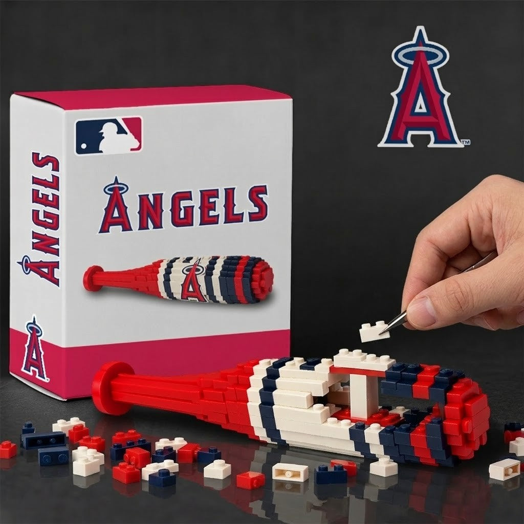 Los Angeles Angels Baseball Bat Building Blocks Set