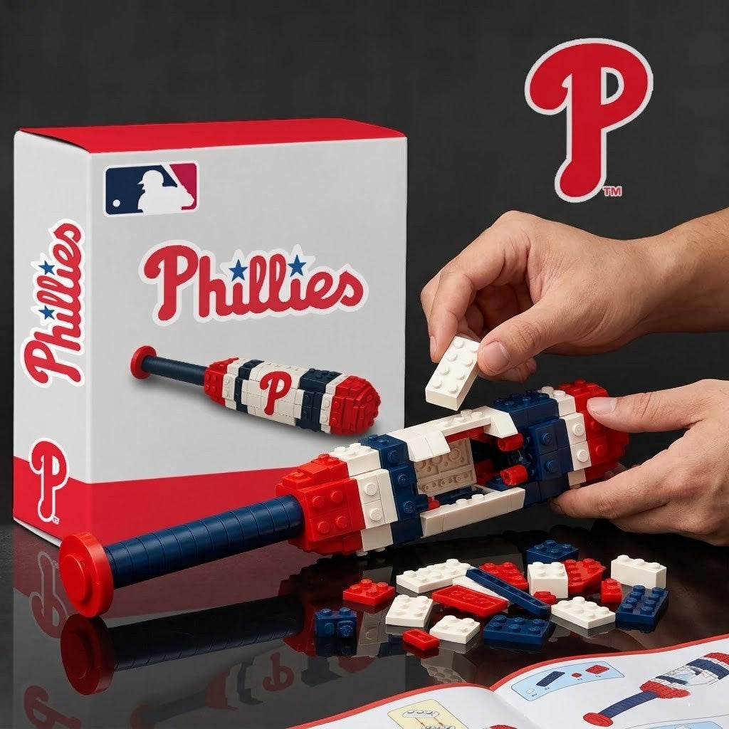 Philadelphia Phillies Baseball Bat Building Blocks Set