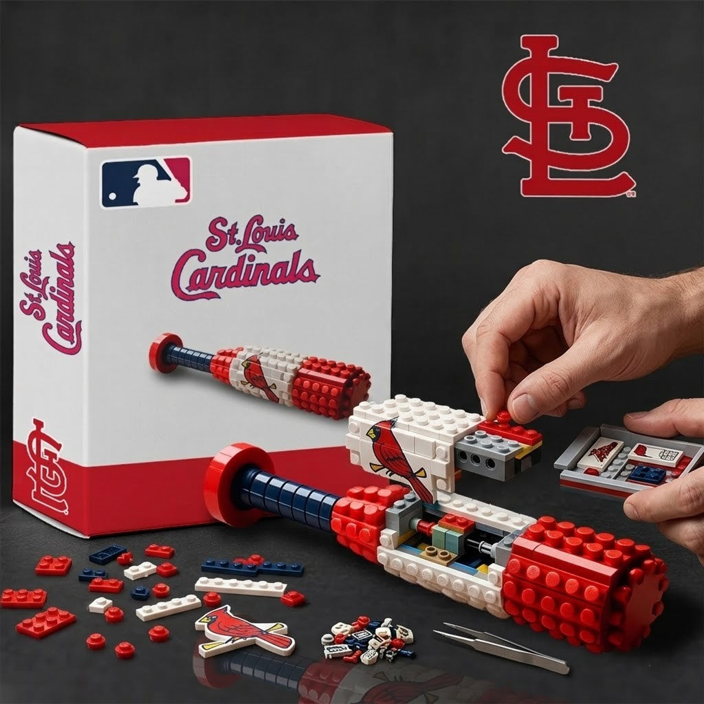 St. Louis Cardinals Baseball Bat Building Block Set