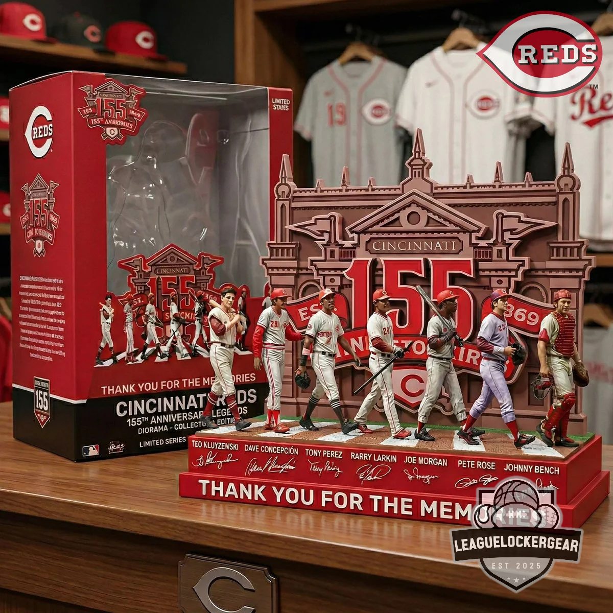 Cincinnati Reds 155th Anniversary Legends Acrylic Plaque