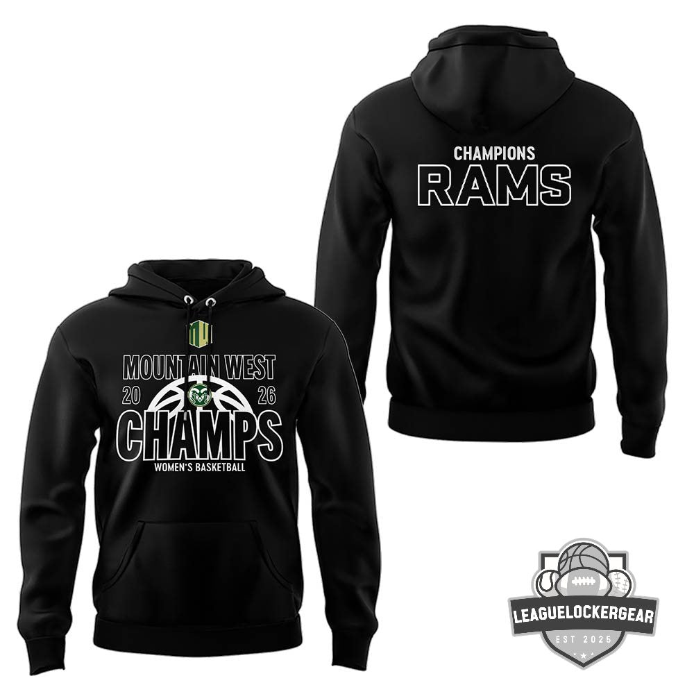 Colorado State Rams 2026 Mountain West Champs Women’s Basketball Hoodie