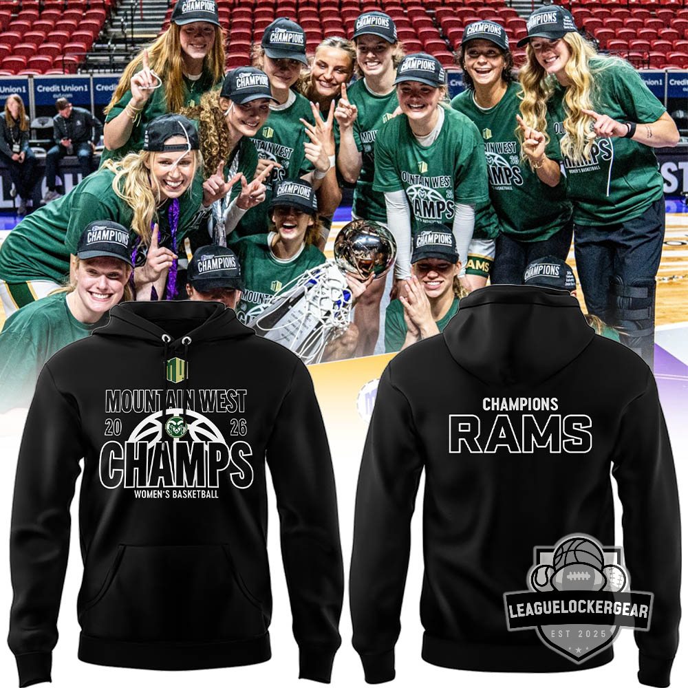 Colorado State Rams 2026 Mountain West Champs Women’s Basketball Hoodie
