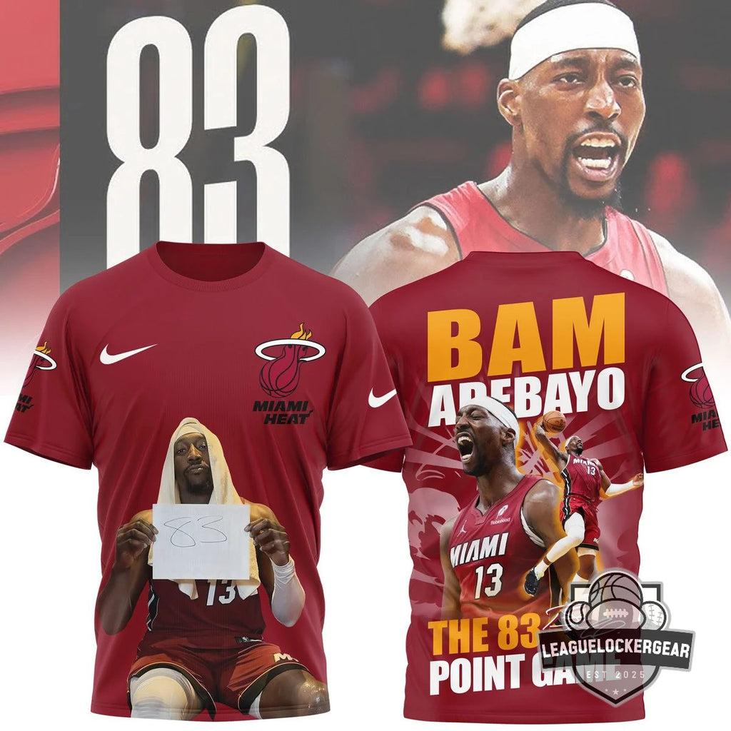 Miami Heat Bam Adebayo 83 Wingspan T-Shirt