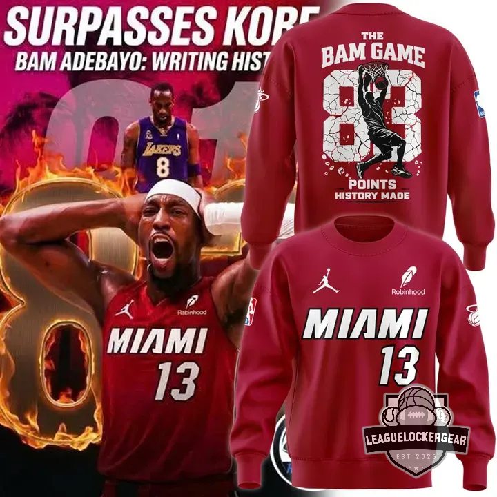 Miami Heat Bam Adebayo The Bam Game 88 Points Sweatshirt