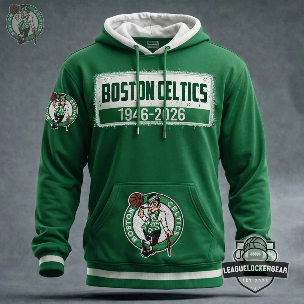 Boston Celtics 80th Anniversary 1946-2026 Hoodie