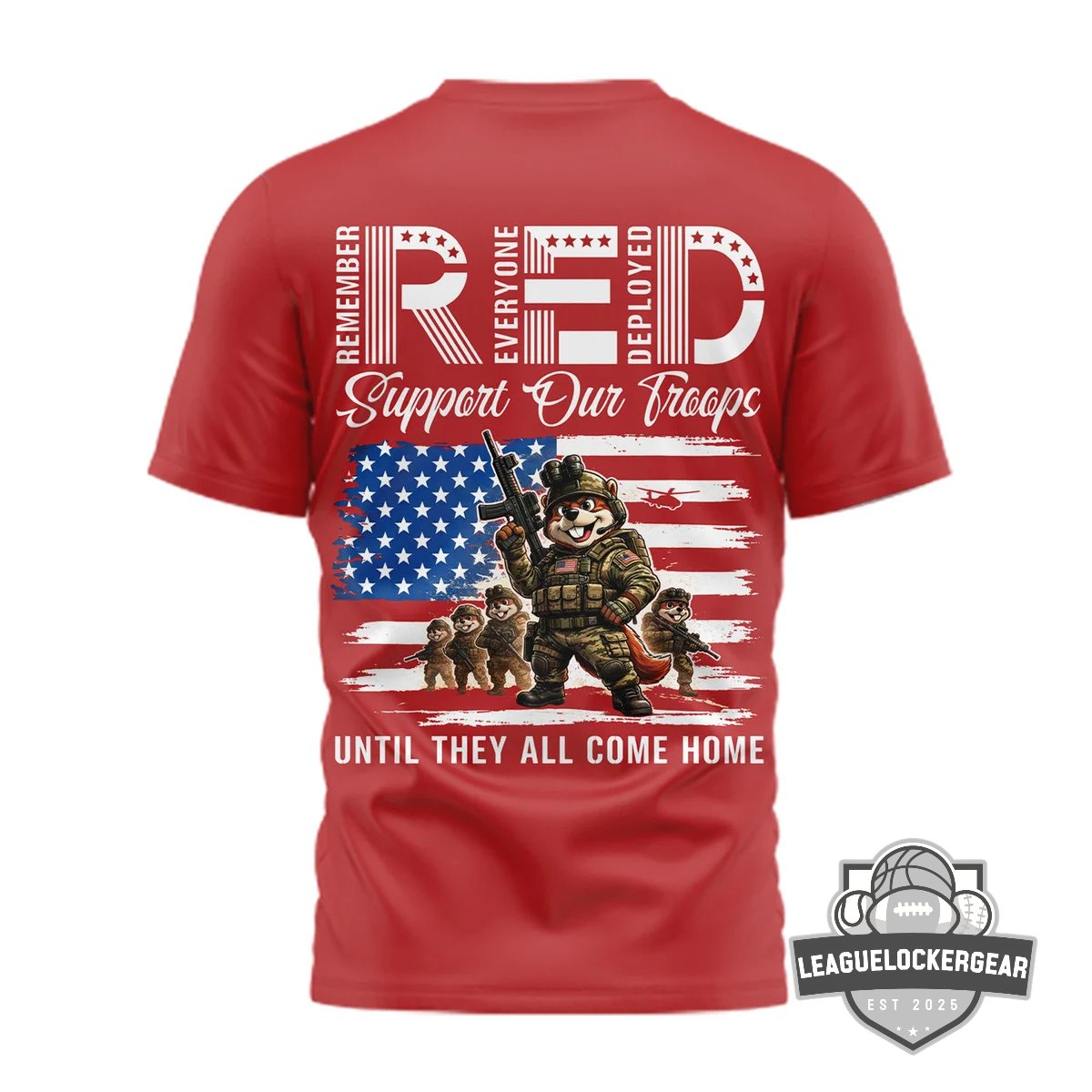 Buc-ee’s Remember Everyone Deployed Military Support T-Shirt