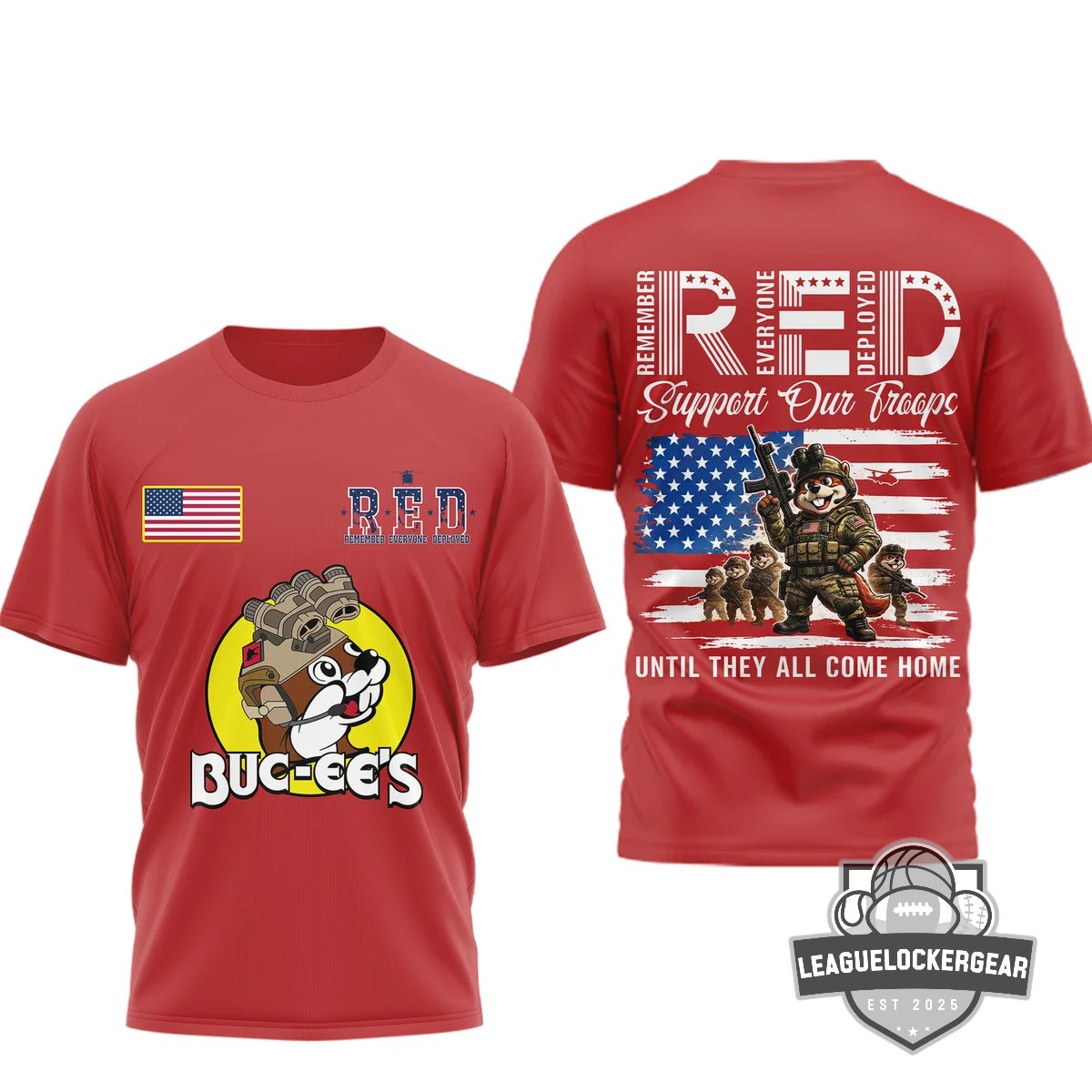 Buc-ee’s Remember Everyone Deployed Military Support T-Shirt