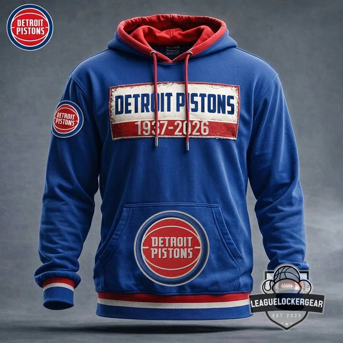 Detroit Pistons 1937-2026 Hoodie