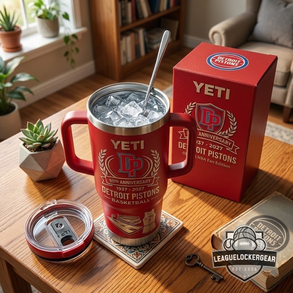 Detroit Pistons 90th Anniversary 1937-2027 YETI Tumbler