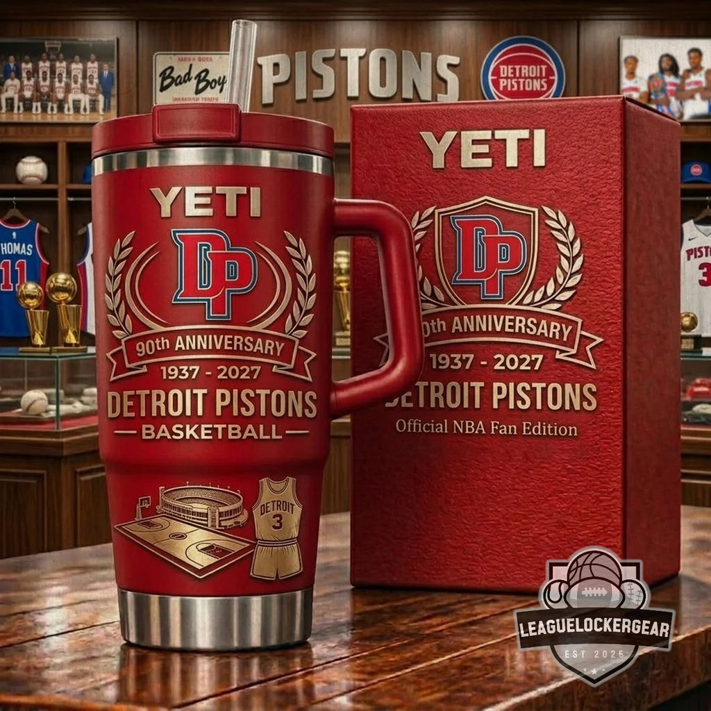 Detroit Pistons 90th Anniversary 1937-2027 YETI Tumbler