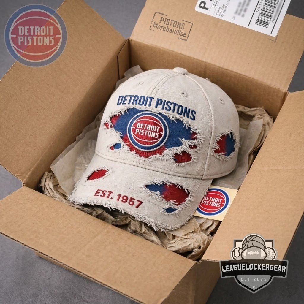 Detroit Pistons EST. 1957 Distressed Cap
