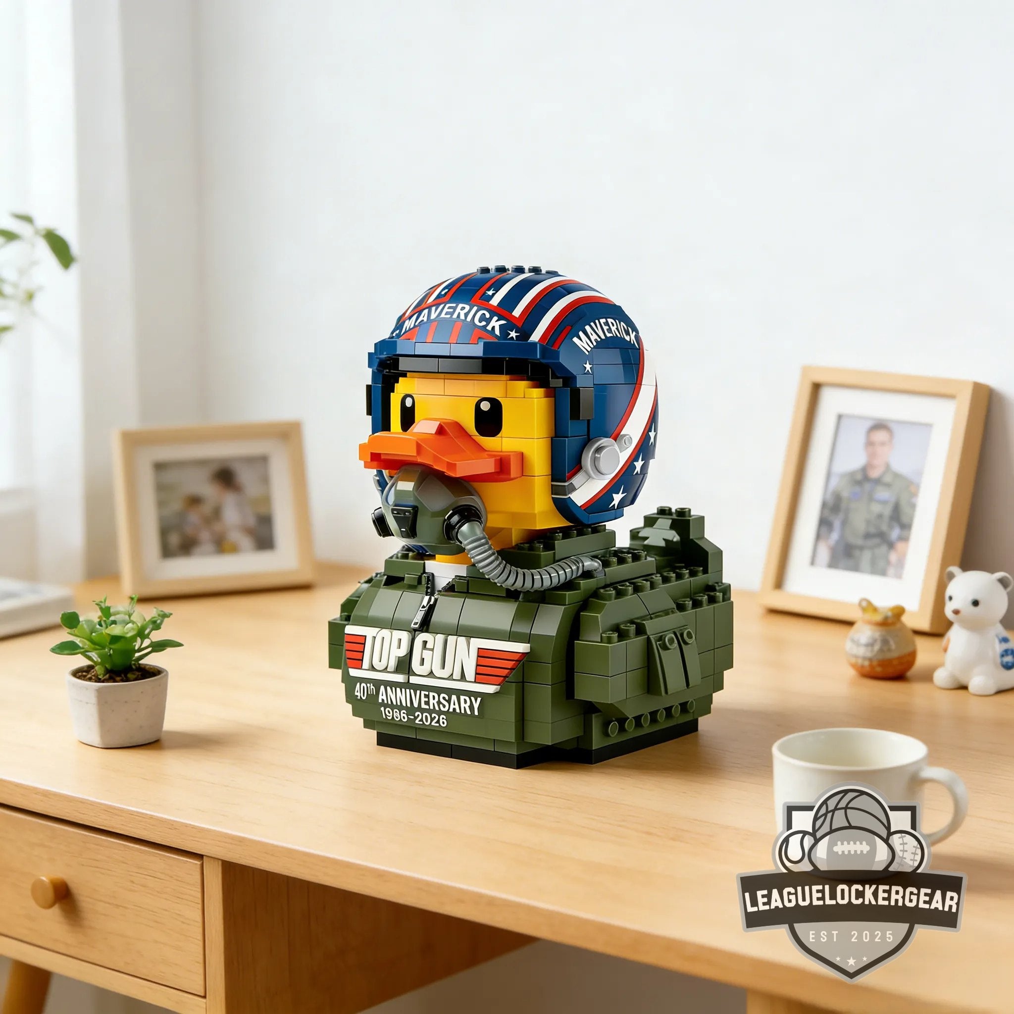 Gun Maverick 40th Anniversary 1986-2026 Duck Building Blocks Set