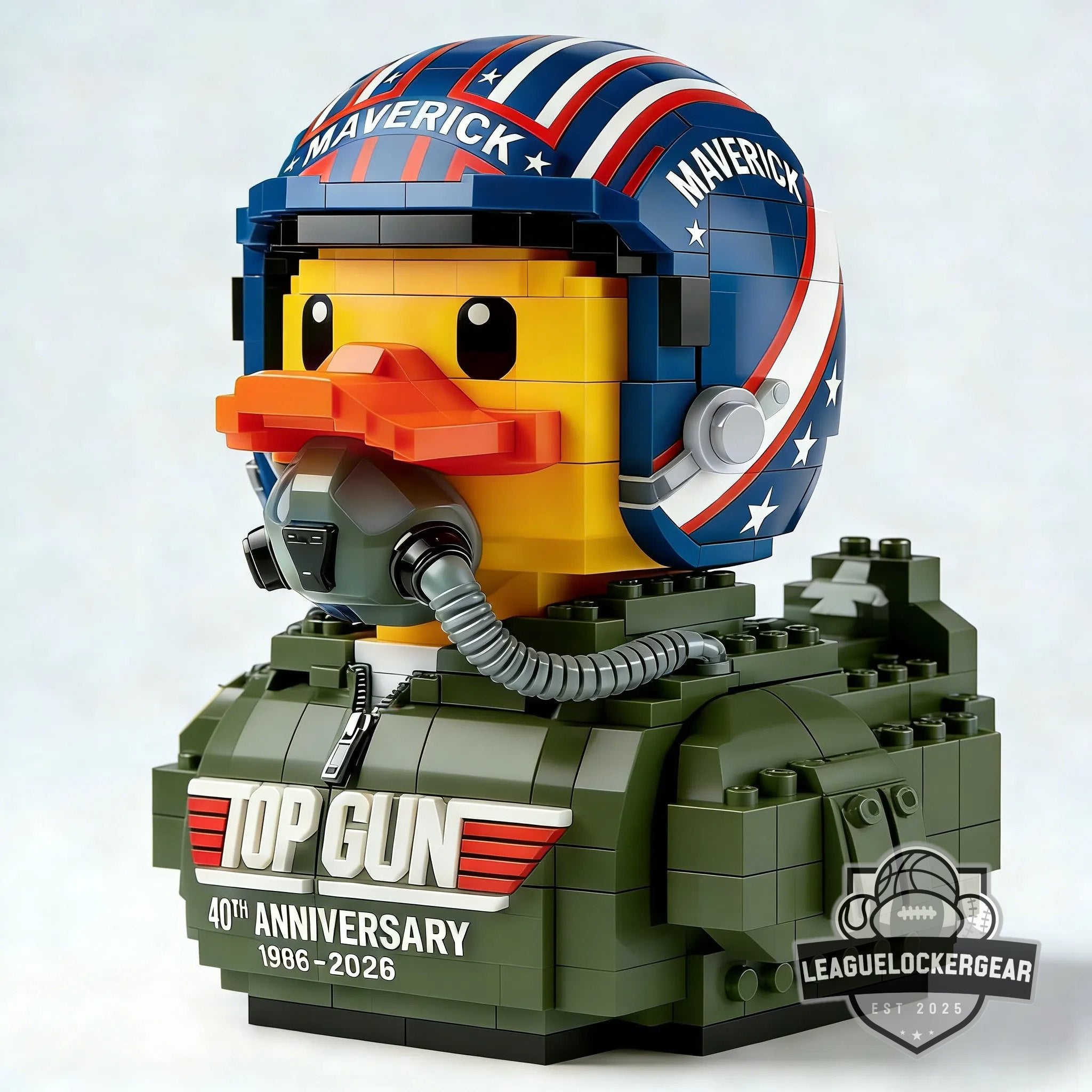 Gun Maverick 40th Anniversary 1986-2026 Duck Building Blocks Set