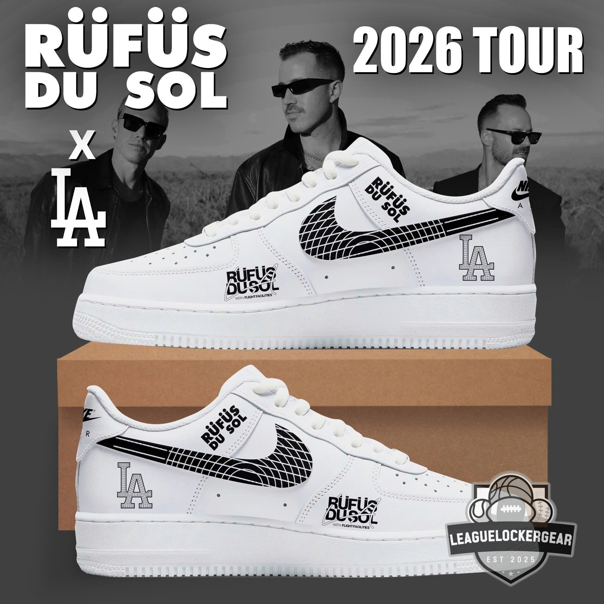 RÜFÜS DU SOL x LA 2026 Tour with Flight Facilities Custom Air Force 1