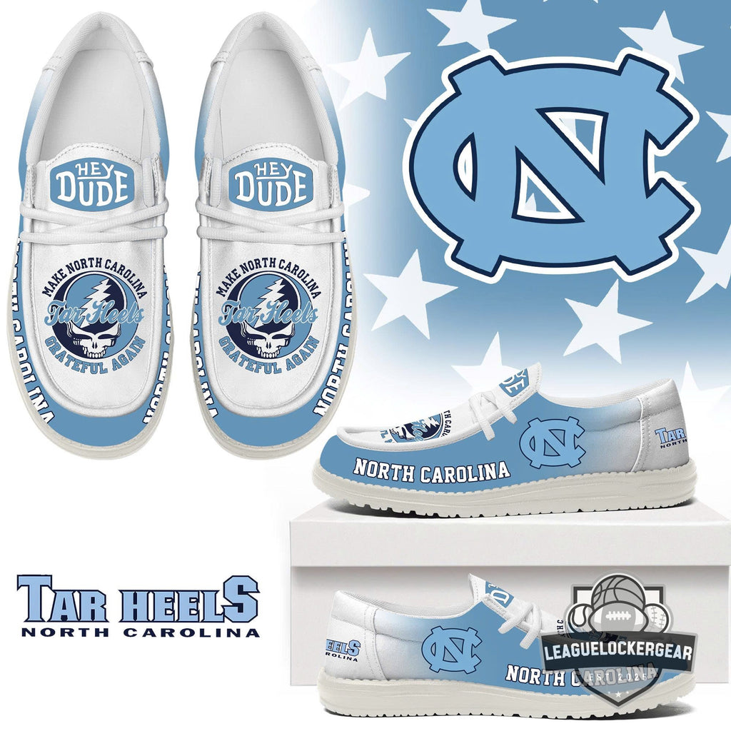 North Carolina Tar Heels Grateful Dead Make Grateful Again Hey Dude Shoes