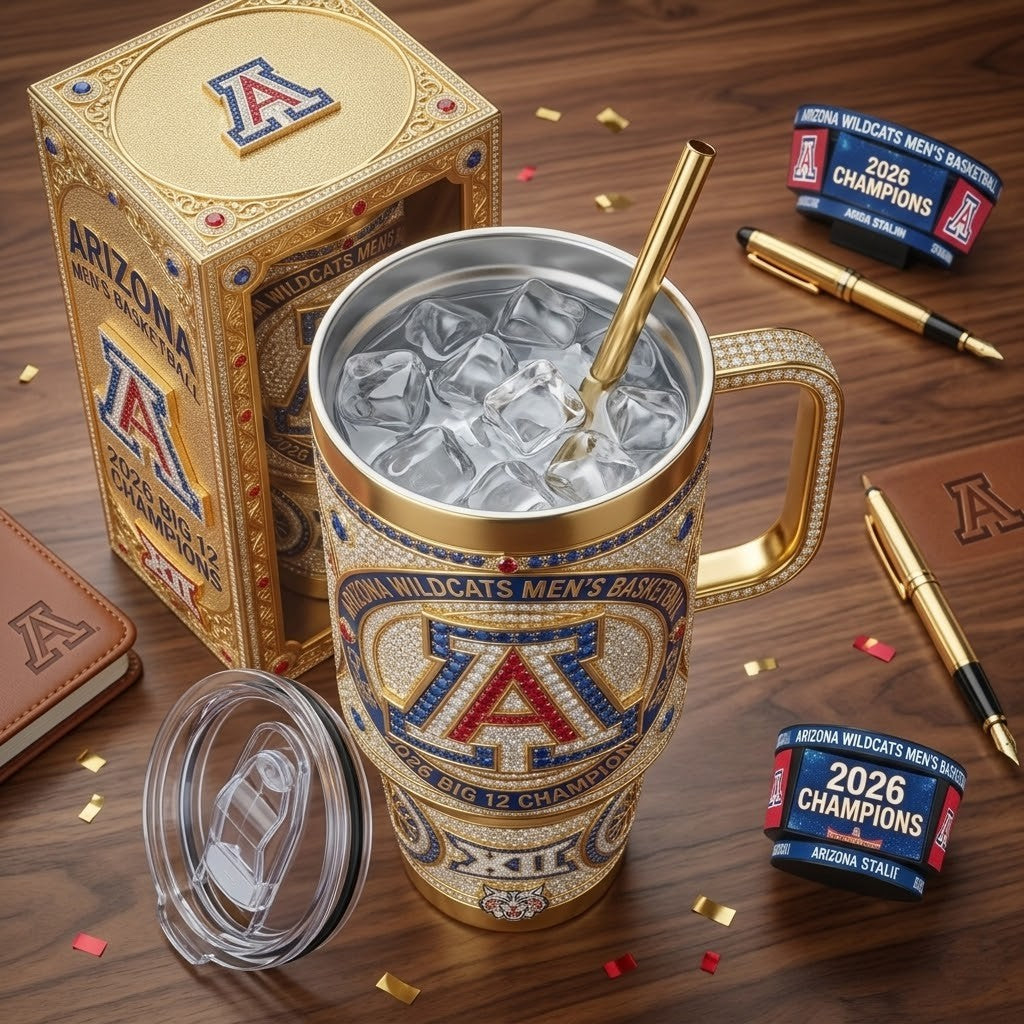 Arizona Wildcats Men’s Basketball 2026 Big 12 Champions Tumbler Cup